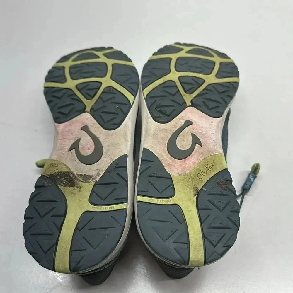 Olukai Miki Trainer Sneakers Shoes Drawstring Athletic Blue Green Women's 8 - Picture 8 of 11